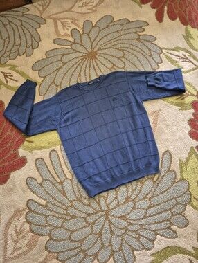 Vintage IZOD Blue Crewneck Sweater Mens Size XL